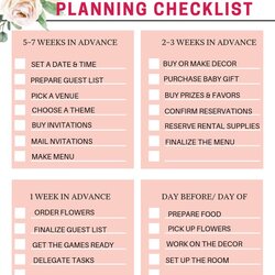 Superb Printable Baby Shower Checklist When Planning