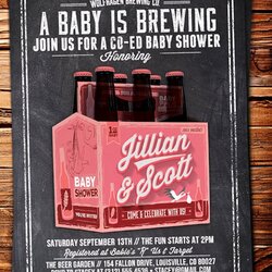 Superior Coed Baby Shower Invitation Beer