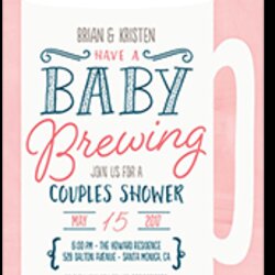 Swell Couples Baby Shower Invitations