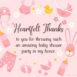 Superb Baby Shower Thank You Messages Message For Party Host