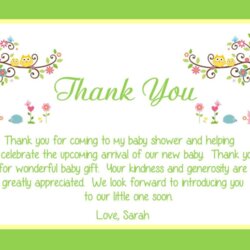 Perfect Fresh Baby Shower Thank You Cards With