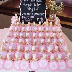 Brilliant Pink And White Cake With Lots Of Cupcakes On It Shower Baby Favors Decor Girl Girls Cute
