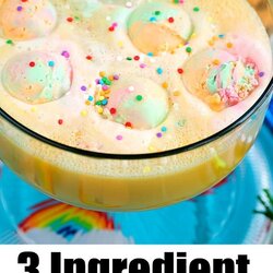 Ingredient Party Punch Recipe Sherbet Baby Shower Birthday Recipes Ice Cream Kids Course Just Has Rainbow