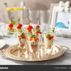 Marvelous Appetizers For Baby Shower Stock Photo By