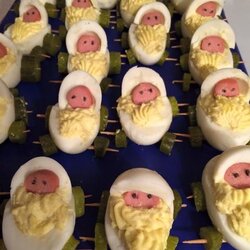 Champion Child Bathe Appetizer Deviled Egg Finger Appetizers Carriage Snack Rosemary Dips