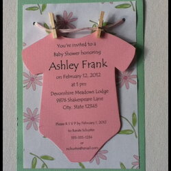 Fantastic Baby Shower Invitations Ideas For Girls Free Printable Handmade Girl Invitation Homemade Boy