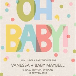 Very Good Oh Baby Shower Invitation Paper Source Festive Sprinkle Invite