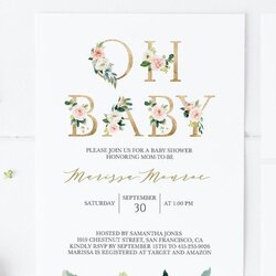 Oh Baby Invitation Template Shower Printable