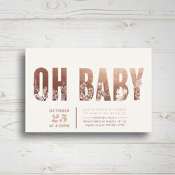 Out Of This World Oh Baby Shower Invitation On