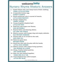 Great Baby Shower Riddles And Answers Funny Nursery Rhyme Game Games Questions Trivia Printable Rhymes Trendy