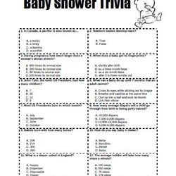 Admirable Baby Shower Trivia Questions Free Question And Answer Possibilities Endless Comes