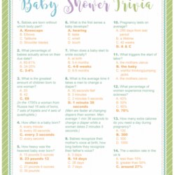 Marvelous Baby Trivia The Cutest Free Printable Shower Game Jeopardy Quiz Games