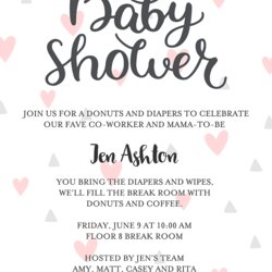 Marvelous Work Baby Shower Invite Wording Invitation Invitations Diaper Quotes Diapers Message Funny Messages