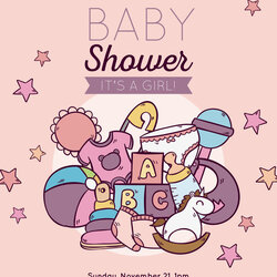 Great Card Shower Template Baby Invitation Scaled