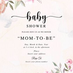 Tremendous Rustic Floral Baby Shower Invitation Templates Editable With