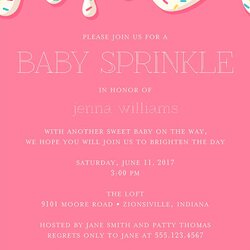 Matchless Baby Wording Sprinkle Shower Invitation Invitations Girl Message Examples