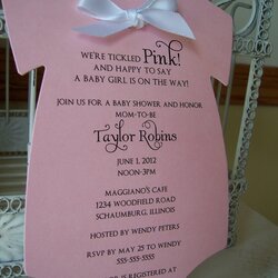 Terrific Cute Baby Shower Homemade Invitations Invitation Templates Girl Pink Invites Custom Cheap Original