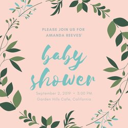 Baby Shower Invitation Digital File Download In