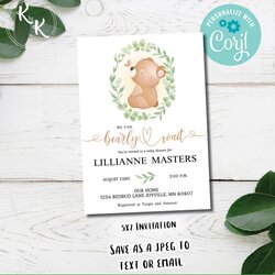We Can Wait Invitation Template Baby Shower Invitations Digital Download Editable Printable