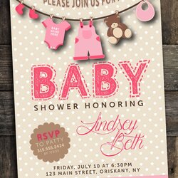 Terrific Custom Baby Shower Invite Personalized Digital File Boy Girl