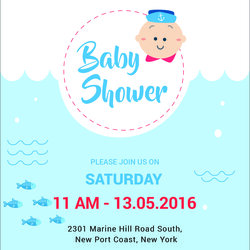 Admirable Free Editable Baby Shower Invitation Card Templates Template