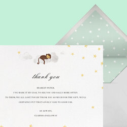Magnificent Top Baby Shower Thank You Card Template Blog
