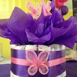 Superb Purple Butterfly Baby Shower Decorations To Delight The Parents