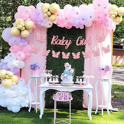Magnificent Butterfly Baby Shower Decorations For Girls Pink Purple Balloon