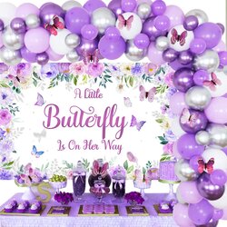 Purple Butterfly Baby Shower Decorations Sites