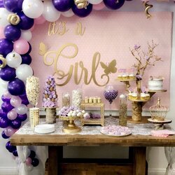 Excellent Purple Butterfly Baby Shower Decorations Wedding Elegant