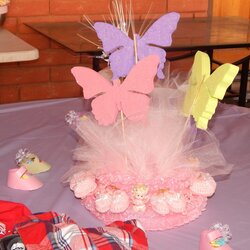 Wizard Pink Butterfly Centerpiece Baby Shower Theme