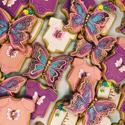 Brilliant Sparkle Butterfly Baby Shower Cookies Cakes And Availability Check