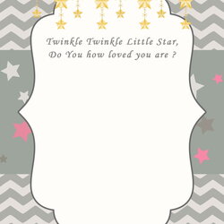 Magnificent Free Printable Twinkle Little Star Invitation Template Baby Shower