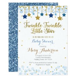 Peerless Twinkle Little Star Baby Shower Invitation Invitations