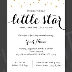 Fine Twinkle Little Star Baby Shower Invitation Invitations Printable Boy Wording Believers Wee Inspiration