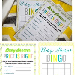 Fantastic Printable Baby Shower Games Right Price Girl Bingo Party Board Showers Elephant Creative Gender