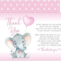 Spiffing Elephant Thank You Cards Baby Shower