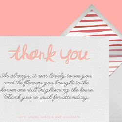 Admirable Thank You Card For Baby Shower Wording Sweet And Thoughtful Paperless Blog