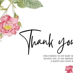 Out Of This World Floral Baby Shower Invitation With Thank You Card Pink Printable Flowers Girl