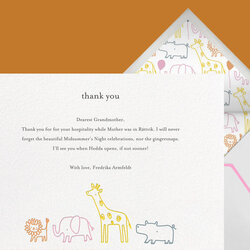 Wonderful Baby Shower Thank You Card Wording Examples Etiquette Paperless Post Cube Pairing Safari Sweet