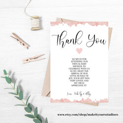 Smashing Template For Baby Shower Thank You Cards