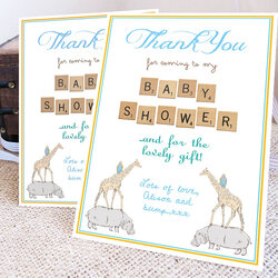 Swell Baby Shower Thank You Card By Precious Little Plum Cards Notes Original