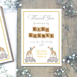 Matchless Baby Shower Thank You Postcards By Precious Little Plum Card Original