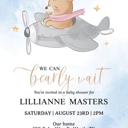 Perfect We Can Wait Baby Shower Invitations Digital Download Editable Printable Template