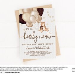 Admirable We Can Wait Invitation Template