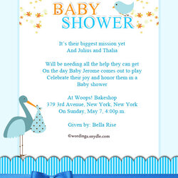 Spiffing Baby Shower Party Invitation Wording Wordings And Messages Cards