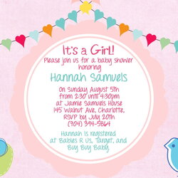 Baby Shower Invitation Wording For Girl Invitations Invites Examples Templates Suggested Cards Example Word
