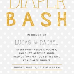 Eminent Baby Shower Invitation Wording Change Diaper