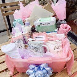 Postpartum Gift Basket For The New Mama She Comes To Life Baskets