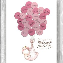 Outstanding Baby Shower Guest Sign In Book Alternative Girl
